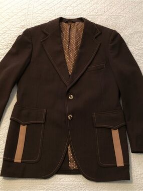 Vintage Montgomery Wards leisure suit blazer. Size 44 regular.